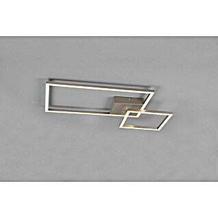 Reality Leuchten LED-Deckenleuchte Padella (25 W, L x B x H: 37 x 63,5 x 7,5 cm, Nickel, Neutralweiß)