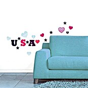 Vinilo de pared (USA Love, 24 x 68 cm)