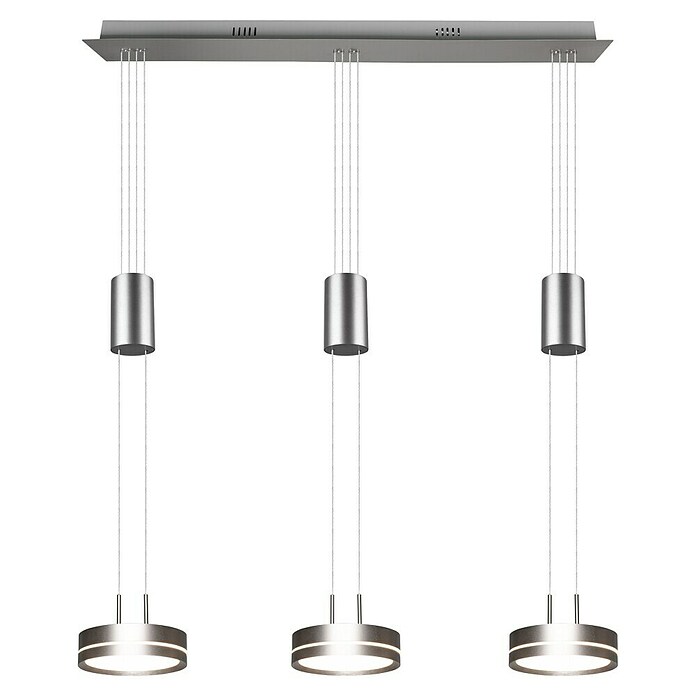 Trio Leuchten Franklin LED-Pendelleuchte (27 W, L x B x H: 14 x 85 x 150 cm, Nickel, Warmweiß) | BAUHAUS