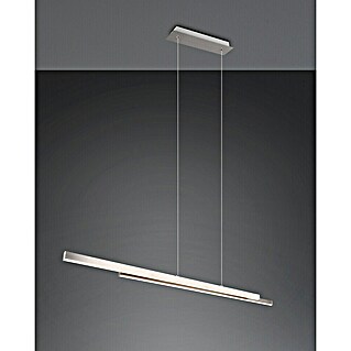 Reality Leuchten LED-Pendelleuchte Odio (22 W, L x B x H: 8,5 x 110 x 150 cm, Nickel, Warmweiß)