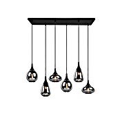 Trio Leuchten Lumina Pendelleuchte (6 Stk., 240 W, L x B x H: 34,5 x 93,8 x 150 cm, Chrom, Schwarz, E14) | BAUHAUS