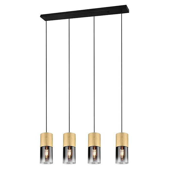 Trio Leuchten Robin Pendelleuchte (112 W, B x H: 80,5 x 150 cm, Messing, E27, Anzahl Leuchtmittel: 4 Stk.) | BAUHAUS