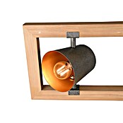 Trio Leuchten Bell Pendelleuchte (100 W, L x B x H: 21 x 100 x 150 cm, Nickel-antik/Holz, E14) | BAUHAUS