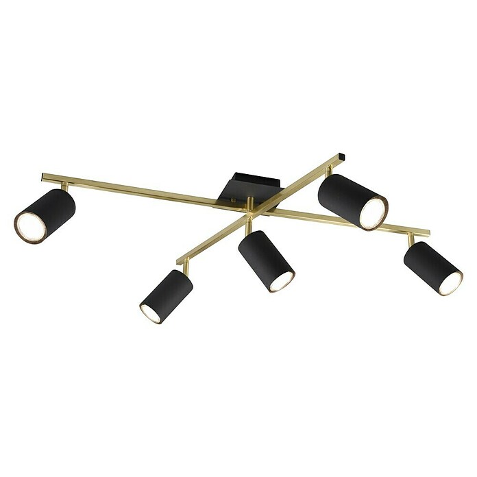 Trio Leuchten Marley Deckenstrahler (175 W, L x B x H: 57,4 x 77,4 x 22,4 cm, Schwarz/Gold, GU10) | BAUHAUS