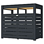 Karibu Mülltonnenbox (Holz, Anthrazit, Geeignet für Anzahl Mülltonnen: 2 Stk.) | BAUHAUS