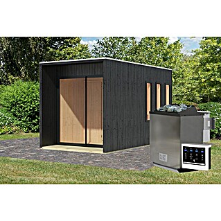 Karibu Saunahaus Miramar (9 kW Bio-Saunaofen mit externer Steuerung, L x B x H: 429 x 219,5 x 244 cm)