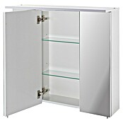 Schildmeyer Sunny LED-Spiegelschrank (B x H: 70 x 72,3 cm, Mit Beleuchtung, Spanplatte, Weiß)