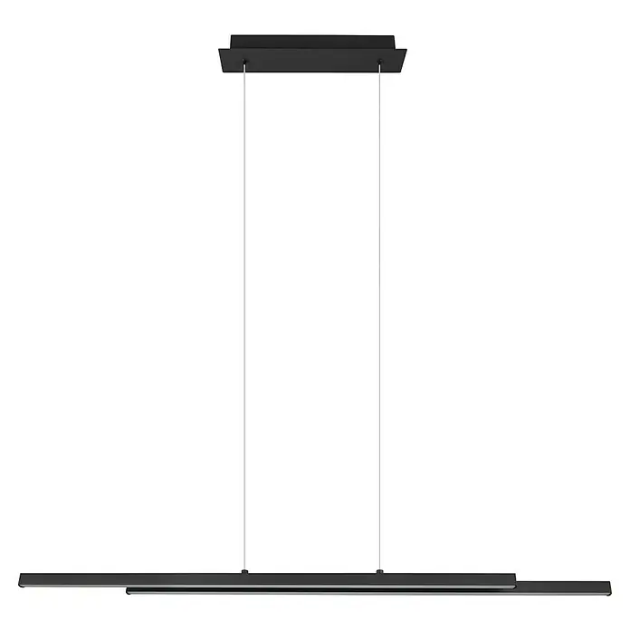 Reality Leuchten LED-Pendelleuchte Odio - 22 W, L x B x H: 8,5 x 110 x 150 cm, Schwarz, Warmweiß - Elegante LED-Hängeleuchte in Schwarz mit minimalistischem Design und schlanken Linien, ideal für moderne Innenräume.