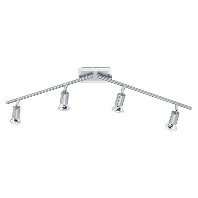 Tween Light Estima LED-Wandstrahler - 12 W, L x B x H: 80 x 74 x 16 cm, Stahl, Warmweiß, 4 Stk. - Chrom-Deckenleuchte mit vier Strahlern für eine stilvolle Beleuchtung im Raum. Die Leuchte bietet eine gerichtete Lichtverteilung.
