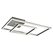 Reality Leuchten LED-Deckenleuchte Padella (25 W, L x B x H: 37 x 63,5 x 7,5 cm, Nickel, Neutralweiß) | BAUHAUS