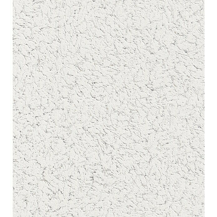 Rasch Papiertapete Struktur (Weiß, Uni, 10,05 x 0,53 m)