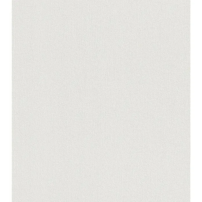 Rasch Vliestapete Deco Style - Weiß, Uni, 10,05 x 0,53 m, Feine Struktur - Nahaufnahme einer weißen, strukturierten Tapete, die eine subtile und elegante Textur für ein modernes oder klassisches Interieur bietet.