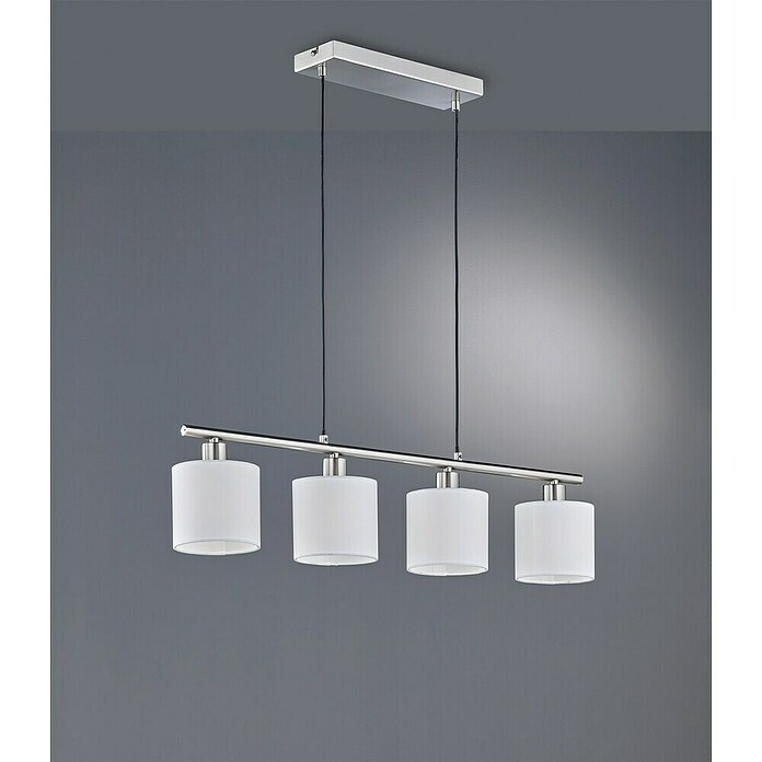 Reality Leuchten Tommy Pendelleuchte (112 W, L x B x H: 12 x 75 x 150 cm, Weiß, Nickel, E14) | BAUHAUS