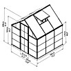 Palram Gewächshaus Hybrid (1,86 x 1,85 x 2,08 m, Polycarbonat, Glasstärke Seitenwände: 0,75 mm, Grün)