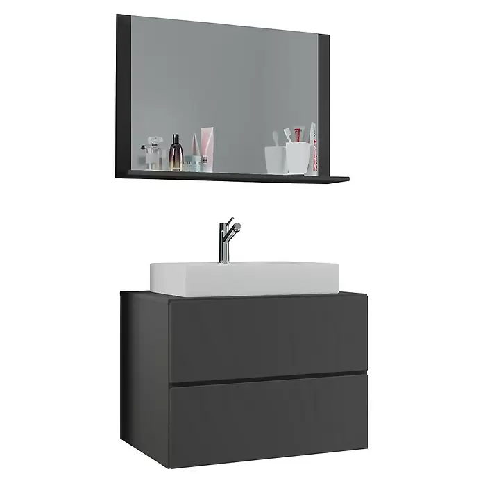 VCM Lendas Badmöbel-Set60 cm, Anthrazit