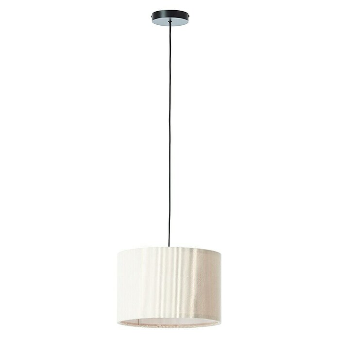 Brilliant Pendelleuchte rund Tony (20 W, Ø x H: 35 x 150 cm, Beige, Schwarz, E27) | BAUHAUS