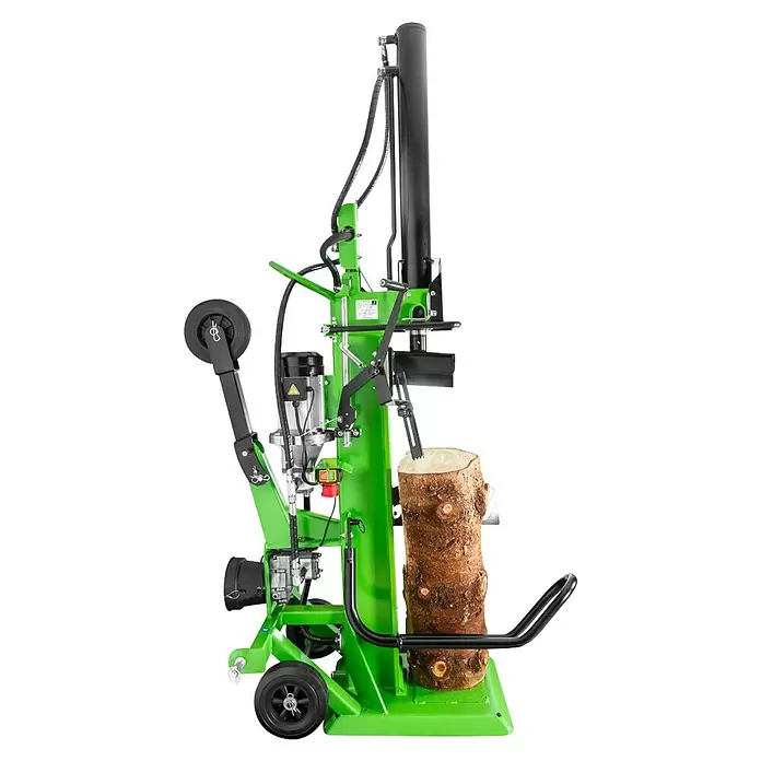 Zipper Holzspalter ZI-HS22EZ - 22 t, Max. Spaltgutlänge: 1.100 mm - Grüner Hydraulik-Holzspalter mit einem Spaltblock.
