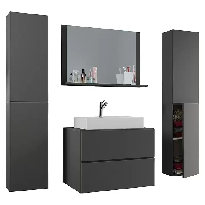 VCM Lendas Badmöbel-Set147 cm, Anthrazit
