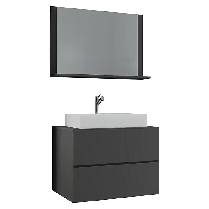 VCM Lendas Badmöbel-Set60 cm, Anthrazit