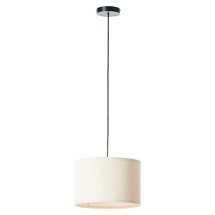 Brilliant Pendelleuchte rund Tony (20 W, Ø x H: 35 x 150 cm, Beige, Schwarz, E27) | BAUHAUS