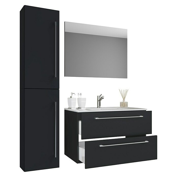 VCM Badinos Badmöbel-Set (81 cm, Schwarz, 4 -tlg.) | BAUHAUS