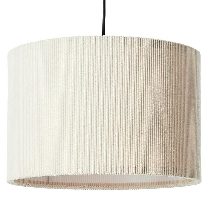 Brilliant Pendelleuchte rund Tony (20 W, Ø x H: 35 x 150 cm, Beige, Schwarz, E27) | BAUHAUS