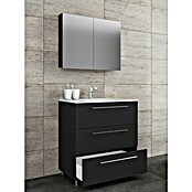 VCM Badinos Badmöbel-Set SPS (60 cm, Schwarz, Glänzend, Mit Spiegelschrank) | BAUHAUS