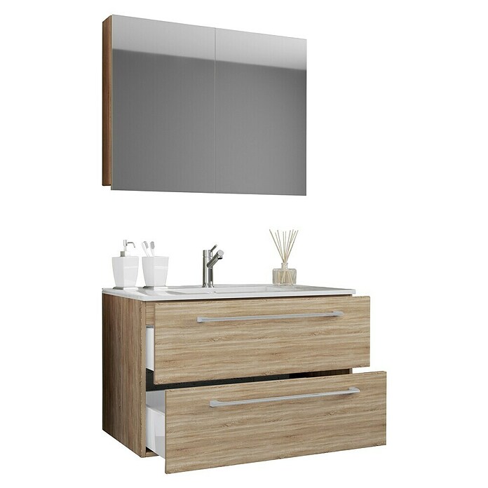 VCM Badinos Badmöbel-Set SPS (60 cm, Sonoma-Eiche, 3 -tlg.) | BAUHAUS