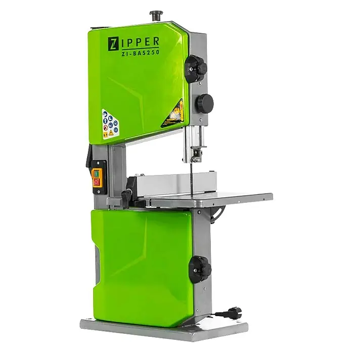 Zipper Bandsäge ZI-BAS250 - 500 W - Zipper ZI-BAS250 Bandsäge, ideal für präzise Holzschnitte in Werkstätten. Robuste Konstruktion und einfache Bedienung für Heimwerker und Profis.
