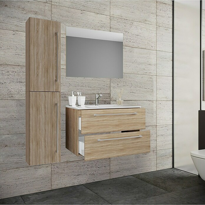 VCM Badinos Badmöbel-Set (81 cm, Sonoma-Eiche, 4 -tlg.) | BAUHAUS