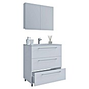 VCM Badinos Badmöbel-Set SPS (80 cm, Weiß, Glänzend, Mit Spiegelschrank) | BAUHAUS