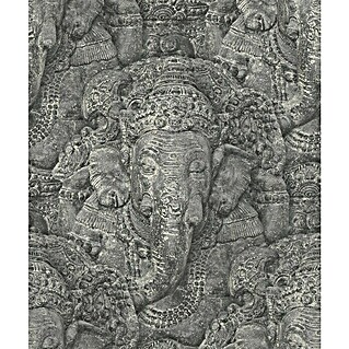 Rasch Vliestapete Crispy Paper Elefant (Grau, Tieroptik, 10,05 x 0,53 m)