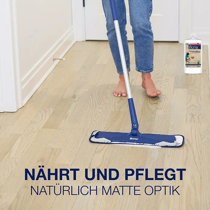Bona Öl-Refresher für geölte Holzböden - 1 l, Geeignet für: Geöltes Parkett - Bona Bodenreiniger für natürlich matte Optik. Nährt und pflegt Holzböden schonend und effektiv.
