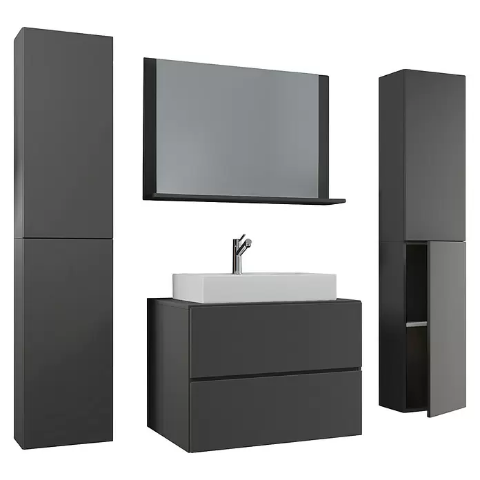VCM Lendas Badmöbel-Set147 cm, Anthrazit