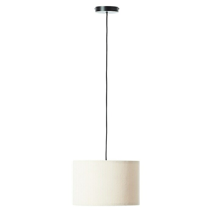 Brilliant Pendelleuchte rund Tony (20 W, Ø x H: 35 x 150 cm, Beige, Schwarz, E27) | BAUHAUS