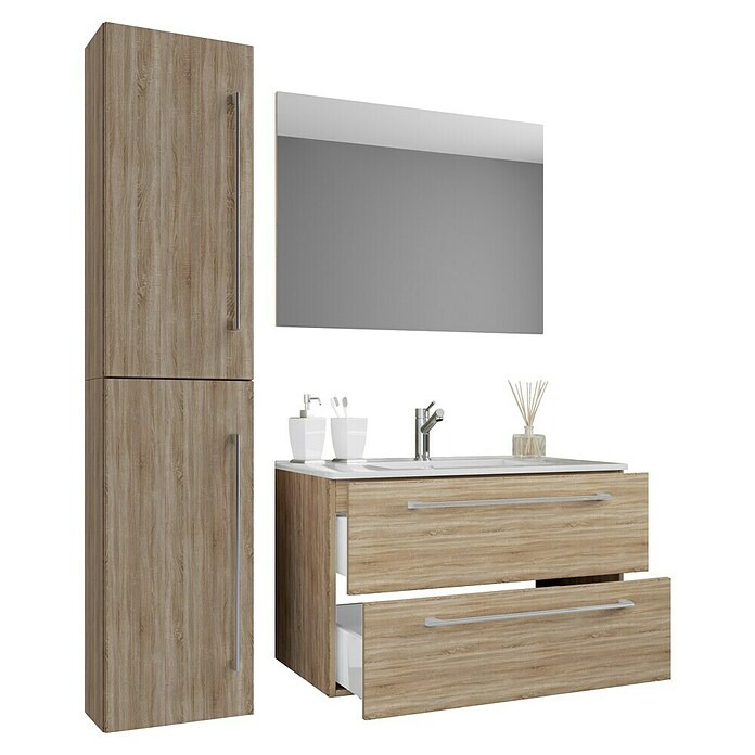 VCM Badinos Badmöbel-Set (81 cm, Sonoma-Eiche, 4 -tlg.) | BAUHAUS