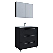 VCM Badinos Badmöbel-Set SPS (60 cm, Schwarz, Glänzend, Mit Spiegelschrank) | BAUHAUS