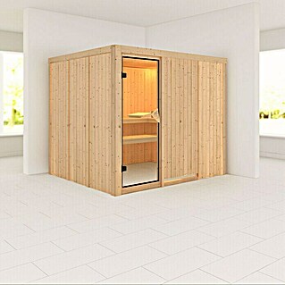 Karibu Elementsauna Gobin (Ohne Ofen, Ohne Dachkranz, L x B x H: 231 x 196 x 192 cm)