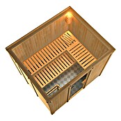 Karibu Systemsauna Gobin (Mit Sauna Bio-Ofen 9 kW inkl. Steuerung Easy, Ohne Dachkranz, 196 x 231 x 198 cm)