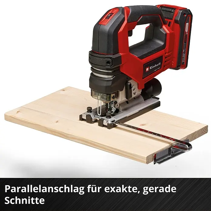 Einhell Professional Power X-Change 18V Akku-Pendelhubstichsäge TP-JS 18/135 Li BL - Solo - 18 V, Anzahl Akkus: Ohne Akku, 3.500 /min - Parallelanschlag für exakte, gerade Schnitte. Einhell Akku-Stichsäge mit Parallelanschlag für präzise Holzarbeiten.