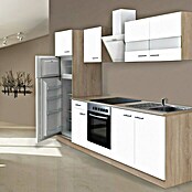 Respekta Composición de cocina (Ancho: 270 cm, Con dispositivos eléctricos, Blanco)