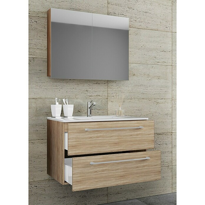 VCM Badinos Badmöbel-Set SPS (60 cm, Sonoma-Eiche, 3 -tlg.) | BAUHAUS