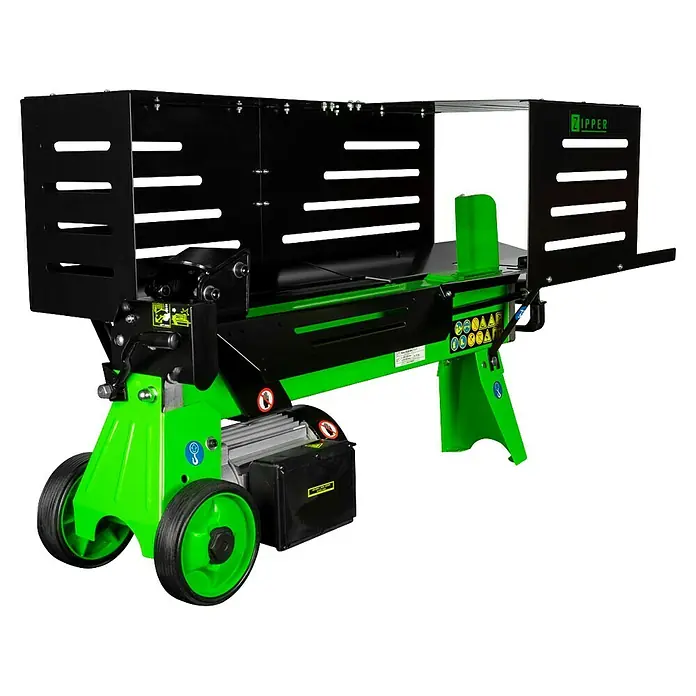Zipper Holzspalter ZI-HS5TN - 2.200 W, 5 t, Max. Spaltgutlänge: 52 cm - Ein auffälliger, grün-schwarzer Zipper Holzspalter, der Robustheit und Effizienz bei der Holzbearbeitung verspricht. Ideal für den anspruchsvollen Anwender.