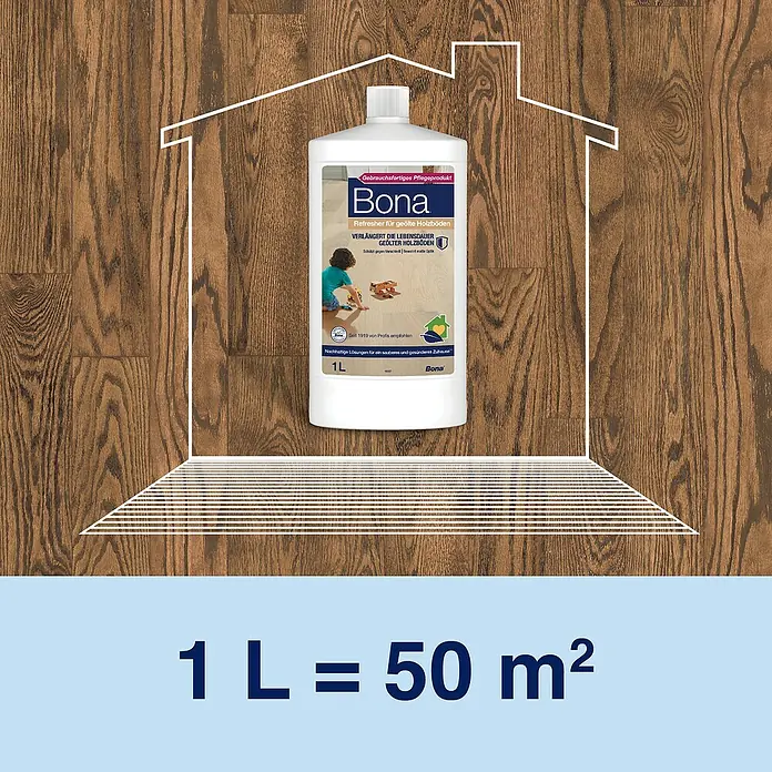 Bona Öl-Refresher für geölte Holzböden - 1 l, Geeignet für: Geöltes Parkett - Bona Refresher für geölte Holzböden: Verlängert die Lebensdauer geölter Holzböden. 1 Liter reicht für 50 m².