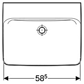 Geberit Renova Plan Aufsatzwaschbecken (60 x 48 cm, Mit schmutzabweisender Glasur, Hahnloch: Ohne, Ohne Überlauf, Weiß) | BAUHAUS