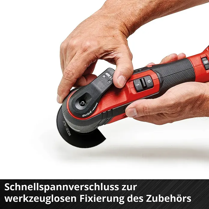 Einhell Professional Power X-Change 18V Akku-Multifunktionswerkzeug TP-MG 18 Li BL-Solo - 18 V, Ohne Akku, Oszillationswinkel: 3,2 ° - Multifunktionswerkzeug mit Schnellspannverschluss für werkzeuglosen Zubehörwechsel.