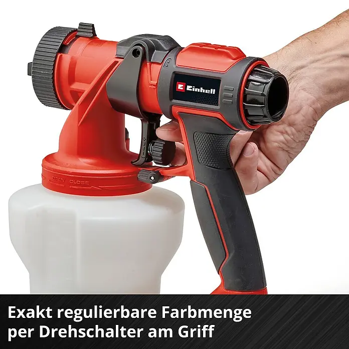 Einhell Power X-Change 18V Akku-Farbsprühsystem Akku-Farbsprühsystem TE-SY 18/90 Li-Solo - 18 V, Ohne Akku - Die Einhell Farbspitzpistole mit einstellbarer Farbmenge für präzises Lackieren und Farbauftrag. Perfekt für DIY-Projekte und Renovierungen.