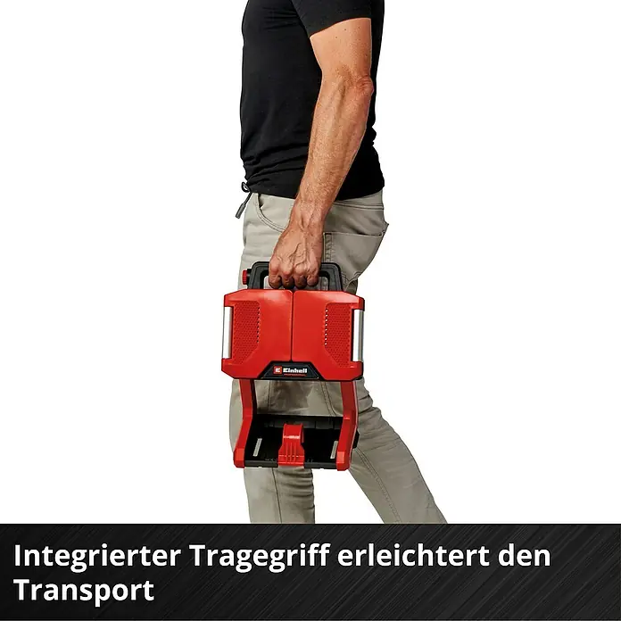 Einhell Professional Power X-Change 18V LED Baustrahler TP-CL 18/3000 Li-Solo - 18 V, Ohne Akku, 3.000 lm, 5.700 K - Integrierter Tragegriff des Einhell Produkts erleichtert den Transport.