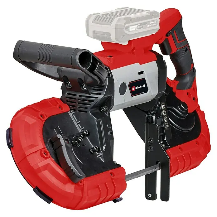 Einhell PXC 18V Sierra de cinta de batería TE-MB 18/127 Li-Solo - 18 V, Sin batería, Número de revoluciones de marcha en vacío: 240 r.p.m. - Sierra de cinta inalámbrica: herramienta compacta y ligera para obras, talleres y garajes. Ideal para cortes precisos y flexibles.