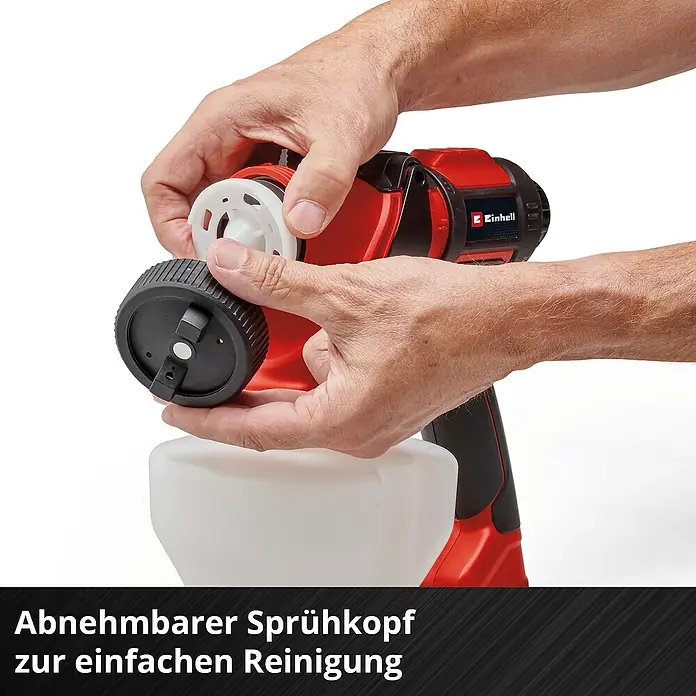 Einhell Power X-Change 18V Akku-Farbsprühsystem Akku-Farbsprühsystem TE-SY 18/90 Li-Solo - 18 V, Ohne Akku - Abnehmbarer Sprühkopf zur einfachen Reinigung.\n